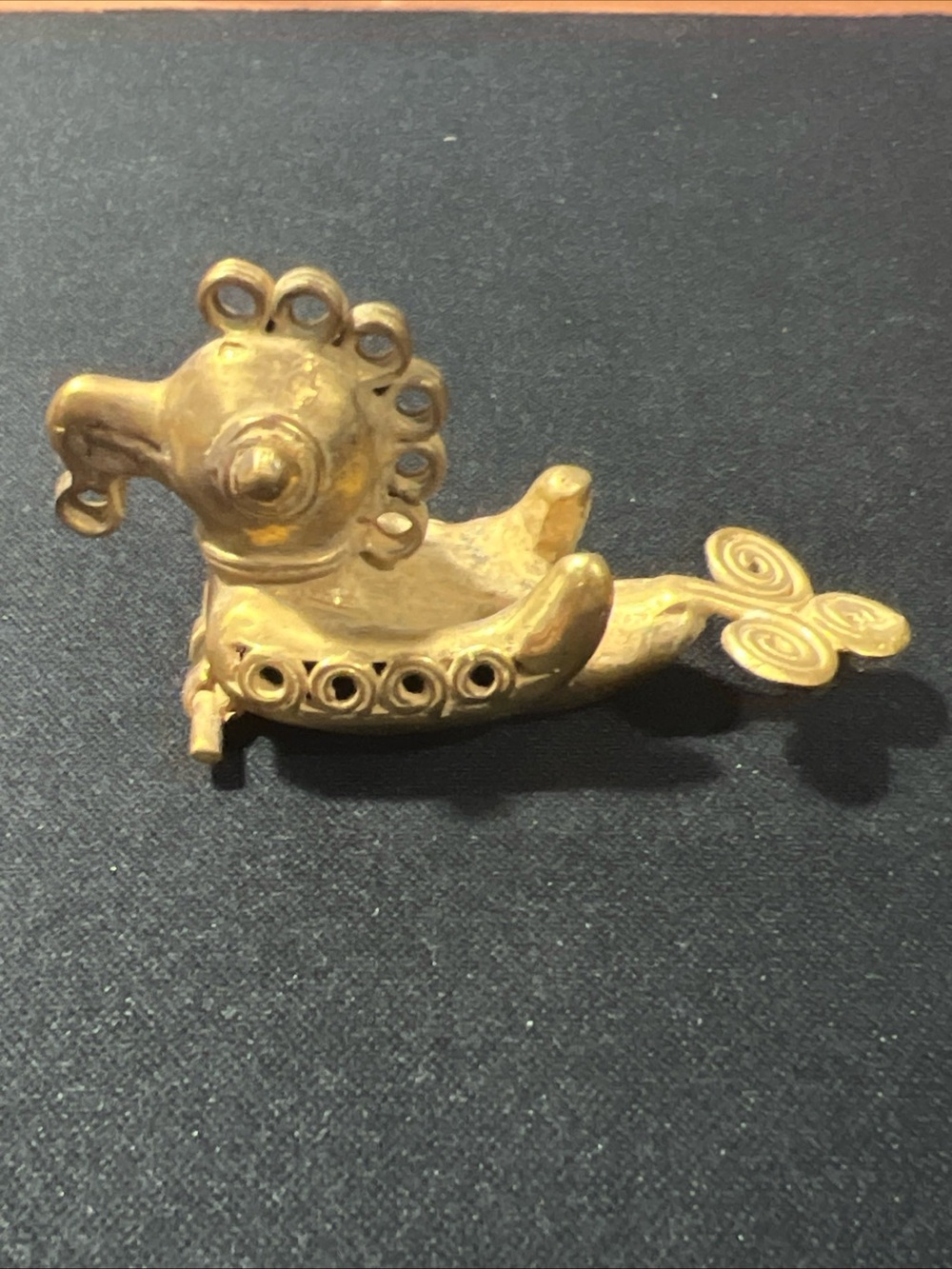 TUMBAGA Gold & Copper Zoomorphic Bird Figurine/Pendant South American Art